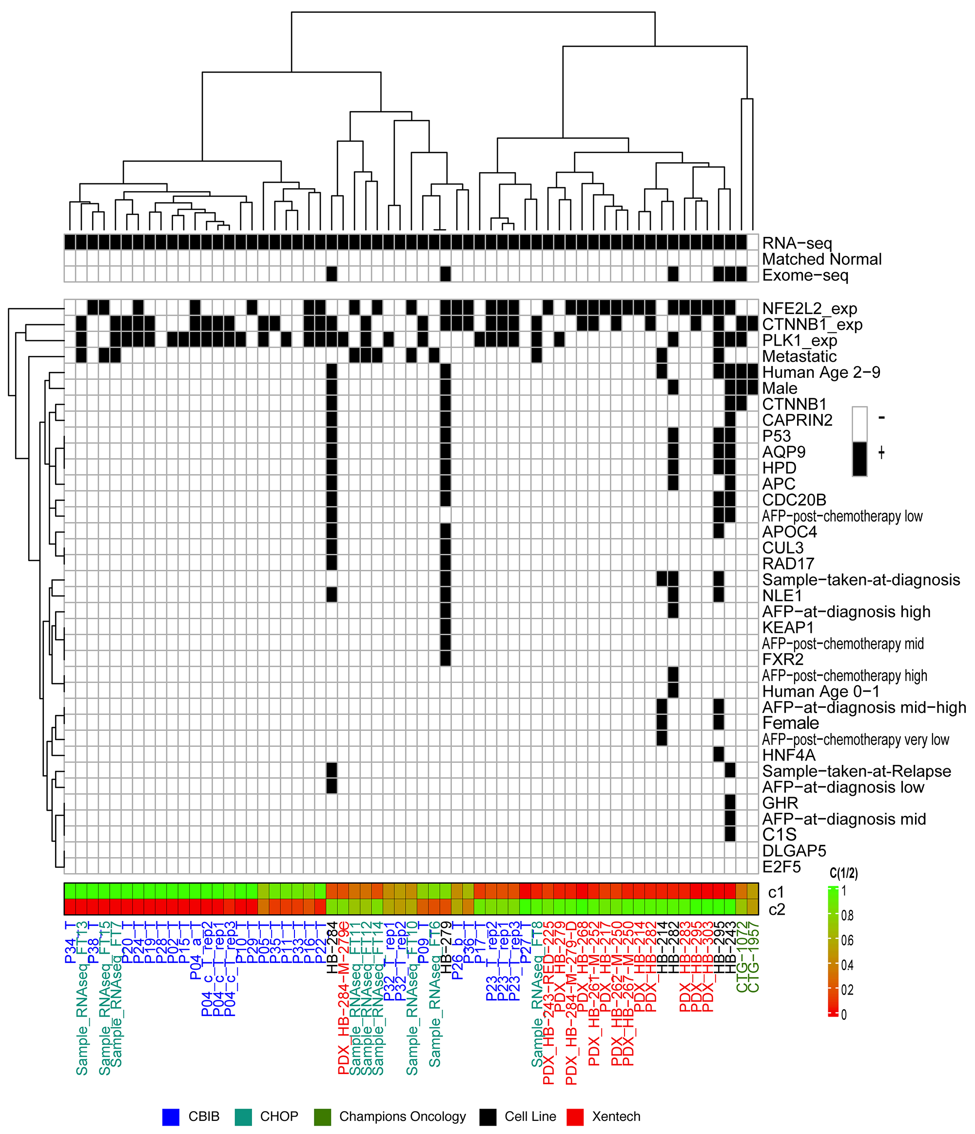 16-Gene signature endotypes.