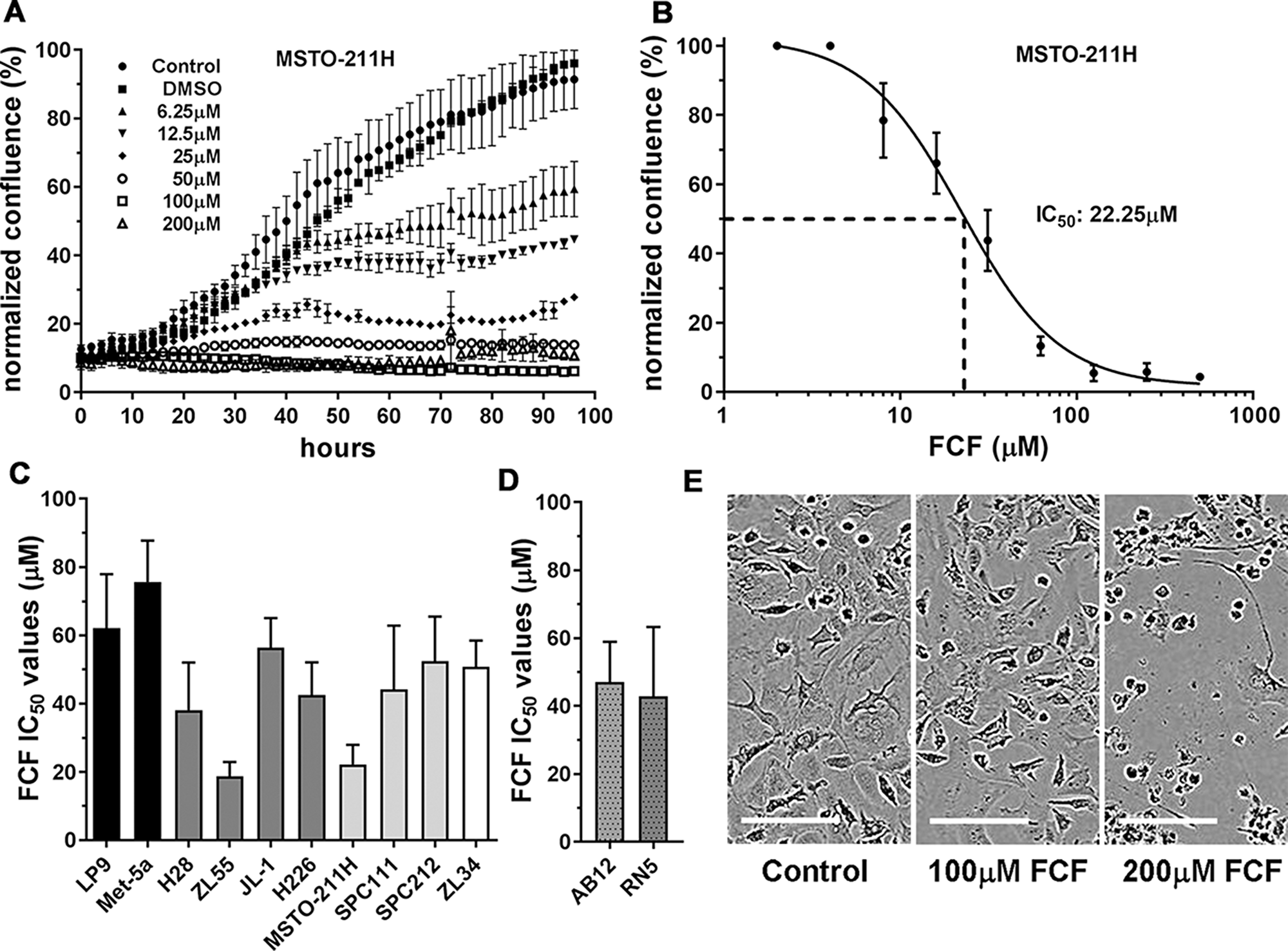 Proliferation-inhibiting effect of FCF in cells of mesothelial origin.