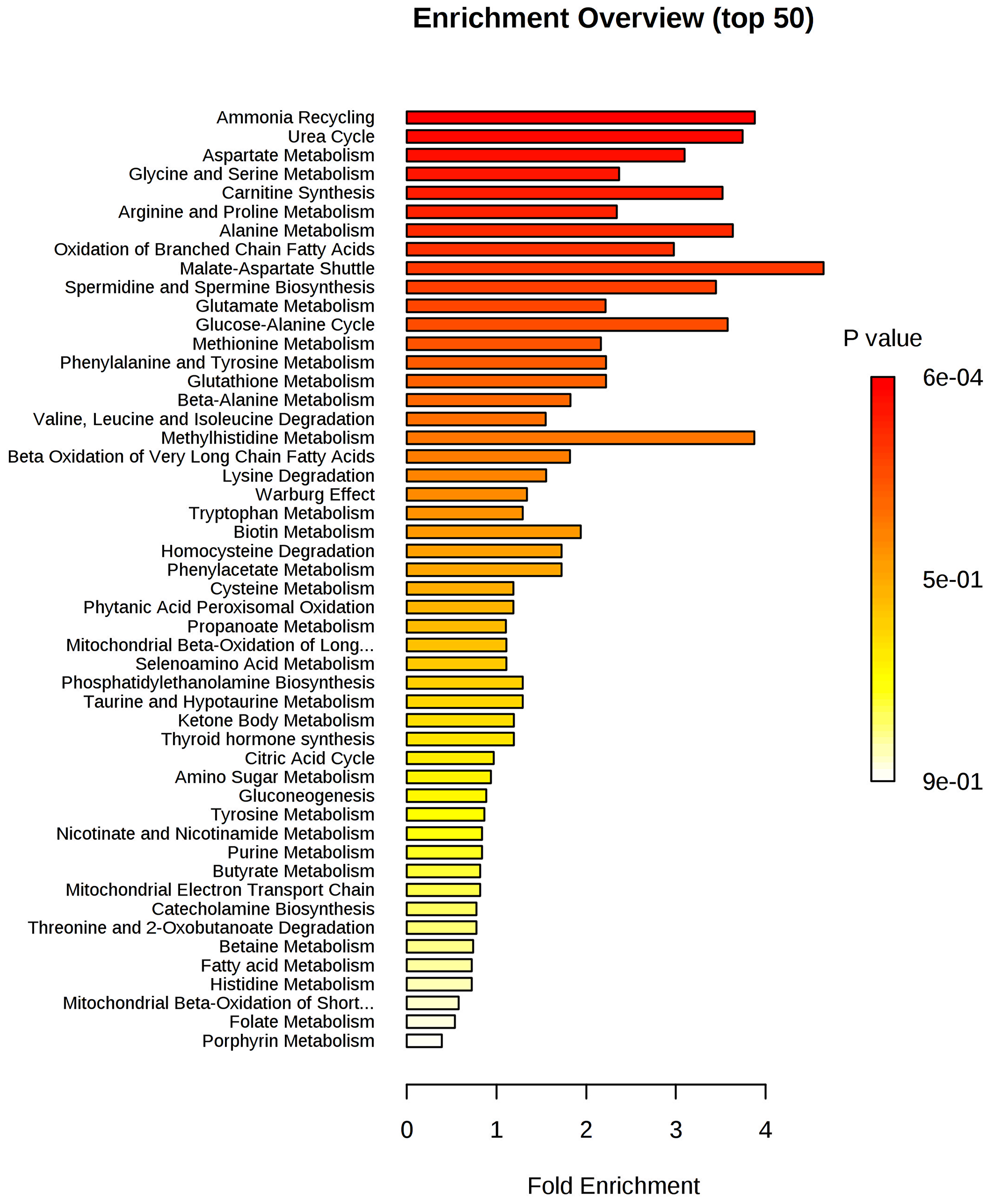 Metabolite set enrichment analysis (MSEA) of IDC.