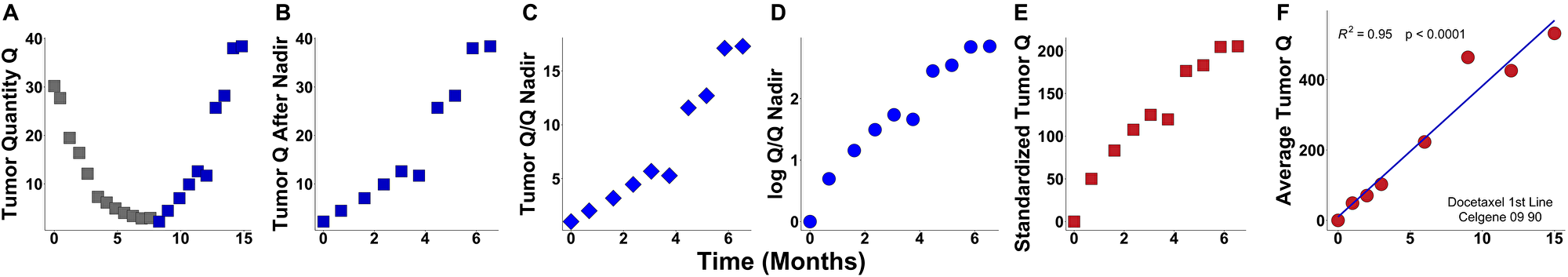 Example of data transformation during the scaling analysis.