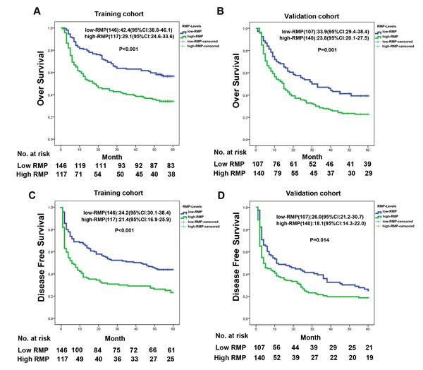 RMP expression associated with overall survival.