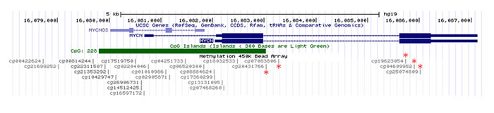 Illumina 450K methylation probes in the