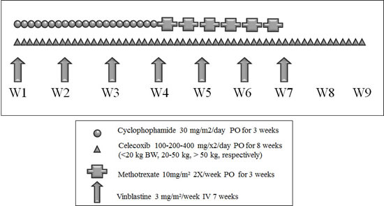 Metronomic 4 drugs regimen