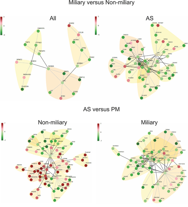 High scoring protein interaction networks.