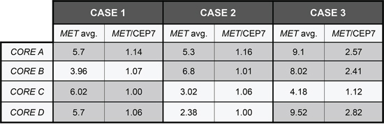 MET FISH discordance among different cores in FISH positive cases.