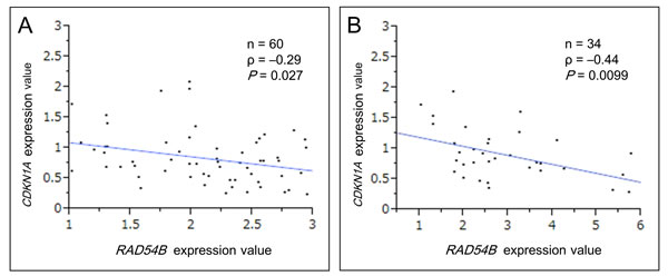 Scatter plot analysis between