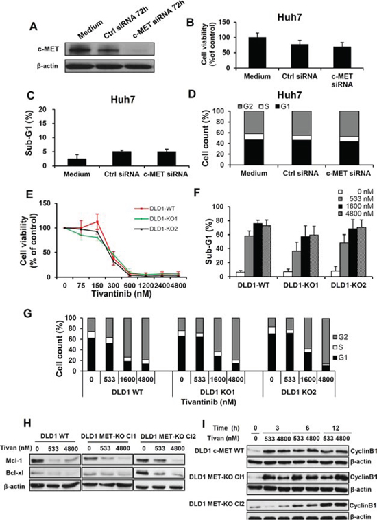 The antineoplastic effect of tivantinib is not dependent on c-MET.