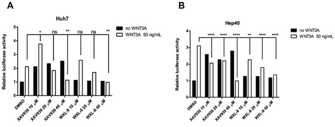 Tankyrase inhibition antagonizes canonical WNT/&#x03B2;-catenin signaling in human HCC cell lines.