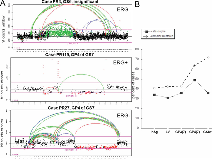 Incidence of chromothripsis and complex inter-chromosomal clustered breaks.