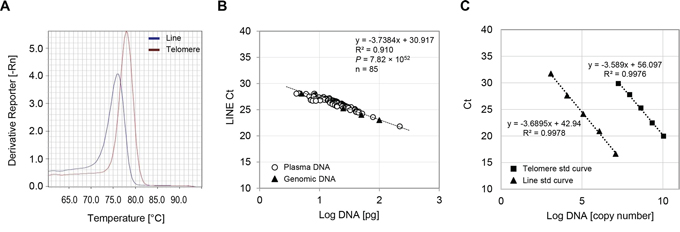 Methodological validation of the telomeric cfDNA qPCR assay.