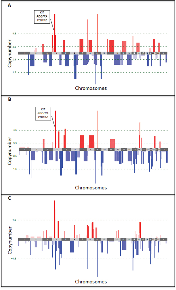 Copy number aberrations detected by low-read-depth whole-genome sequencing in the primary A.