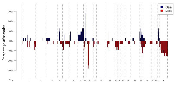 DNA copy number alterations in angiosarcomas.