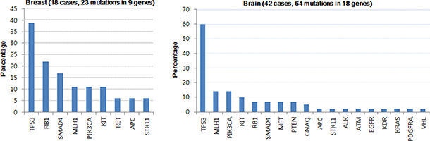 Frequency of mutations in 60 patients for Ampliseq (MAF &#x003E; 0.1).