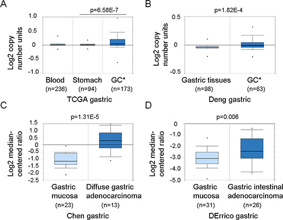 Amplification and over-expression of the ACK1 gene in gastric carcinoma.