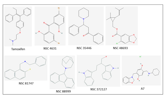 Chemical structures of six new bioactive compounds.