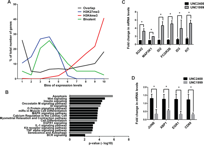 UNC1999 gene expression signature in MM.