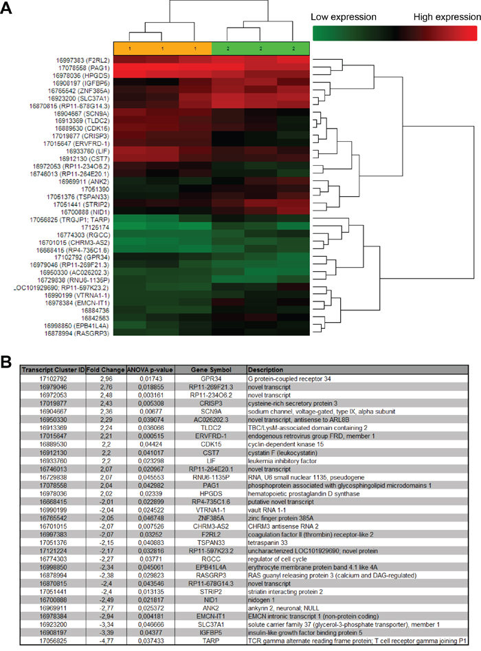 Figure 7. In vivo effect of OOS on gene expression profiles.