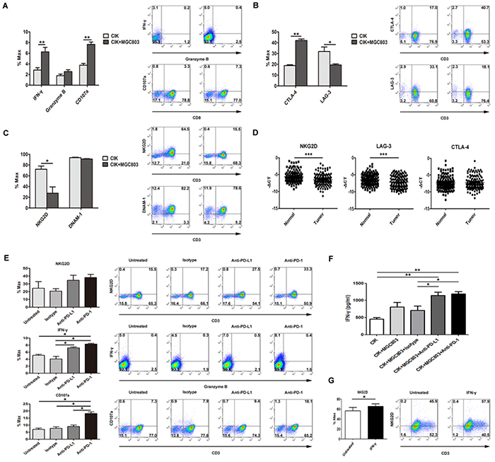 Disrupting PD-L1/PD-1 binding using blocking antibodies markedly induced an increase in multiple immune effector molecules.