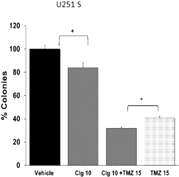 Clorgyline enhances the cytotoxic efficacy of TMZ-sensitive glioma cells in vitro.