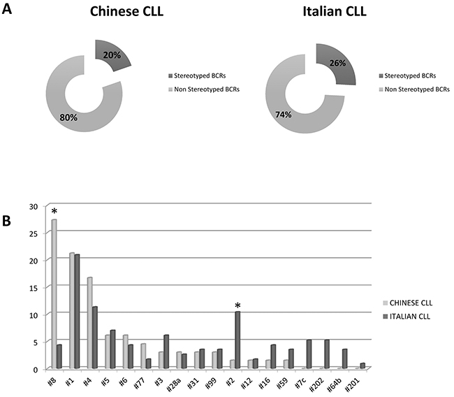 Stereotyped BCRs representation.