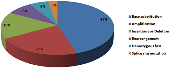 Frequency of genomic alterations identified in this study.