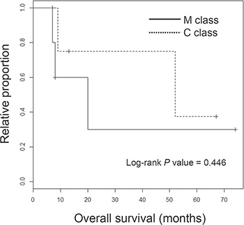 Survival analyses of ICC classes.