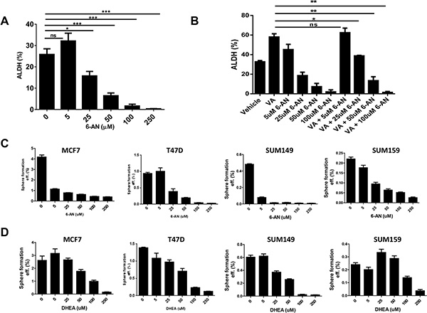 Effect of G6PD inhibitors on stem-like properties of cancer cells.