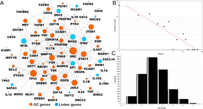 GC interactome using pathway-based protein-protein interaction data.