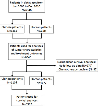 Flow chart showing selection procedure of patients.