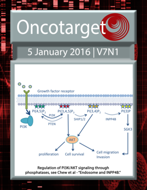 Journal Cover for Oncotarget V7N1