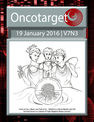 Journal Cover for Oncotarget V7N3