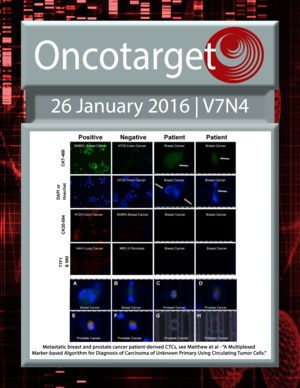 Journal Cover for Oncotarget V7N4