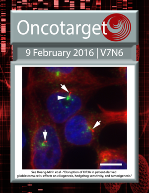 Journal Cover for Oncotarget V7N6