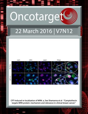 Journal Cover for Oncotarget V7N12