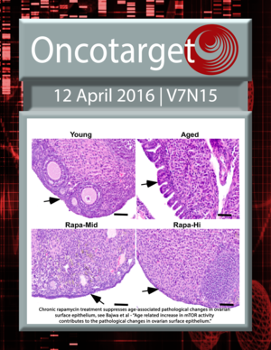 Journal Cover for Oncotarget V7N15