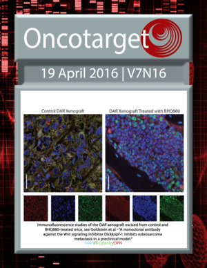 Journal Cover for Oncotarget V7N16