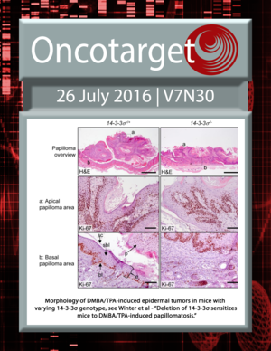 Journal Cover for Oncotarget V7N30