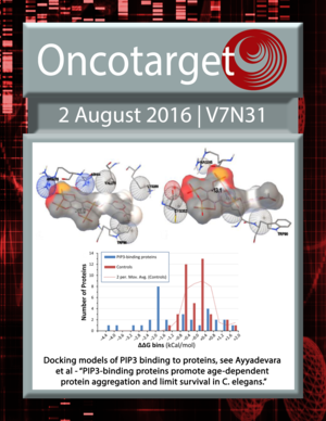 Journal Cover for Oncotarget V7N31