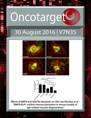 Journal Cover for Oncotarget V7N35