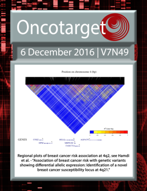 Journal Cover for Oncotarget V7N49