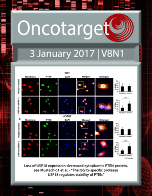 Journal Cover for Oncotarget V8N1