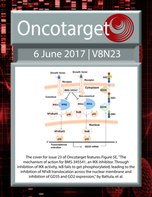 Journal Cover for Oncotarget V8N23