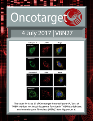 Journal Cover for Oncotarget V8N27