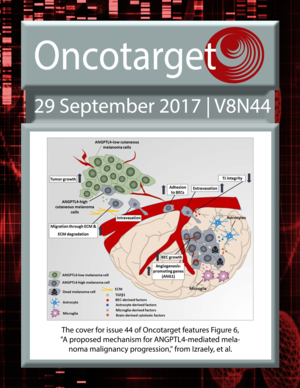 Journal Cover for Oncotarget V8N44