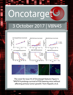 Journal Cover for Oncotarget V8N45