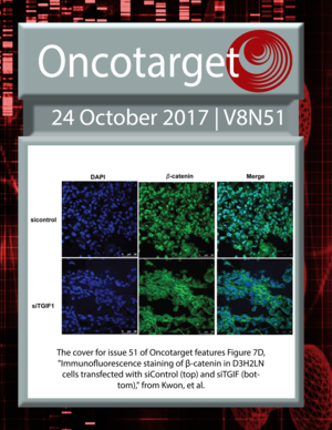 Journal Cover for Oncotarget V8N51