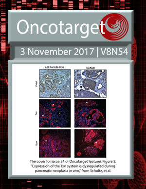 Journal Cover for Oncotarget V8N54