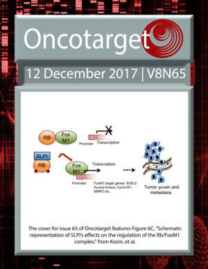 Journal Cover for Oncotarget V8N65