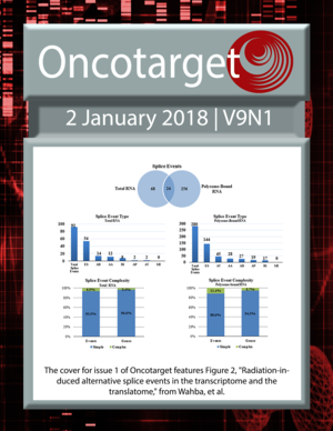 Journal Cover for Oncotarget V9N1