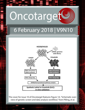 Journal Cover for Oncotarget V9N10